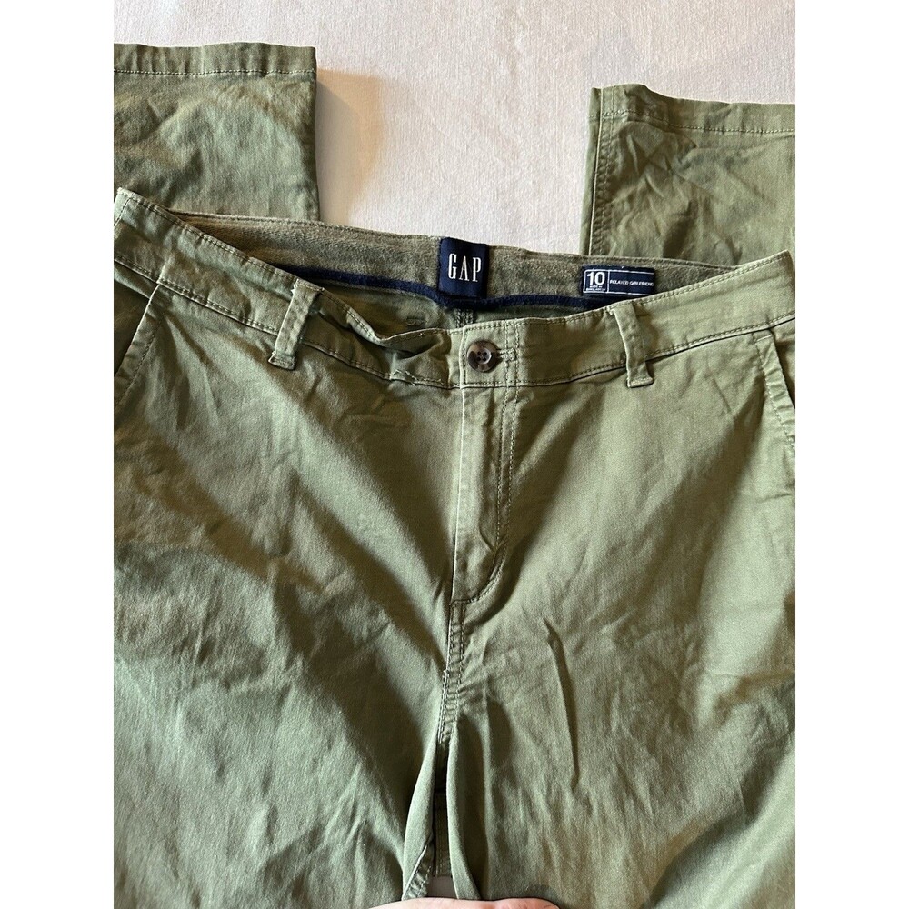 Gap Army Green Women's Pants Size 10 Relaxed Girlfriend